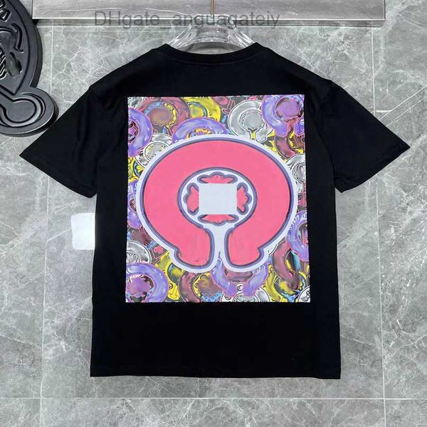 

men's luxury t shirt classic brand tees men women sanskrit letter sweatshirts short sleeve horseshoe designer couple t-shirts cross te, White;black