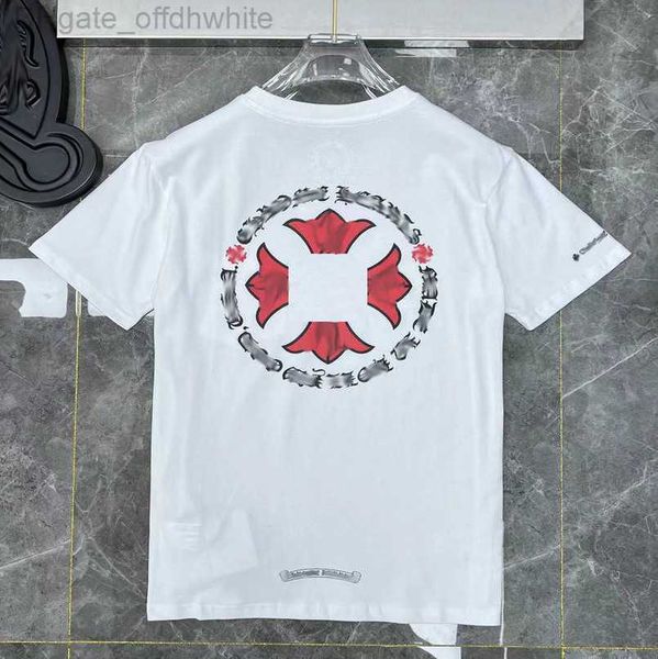 

men's classic luxury t shirt brand short sleeve tees men women sanskri letter sweashirs horseshoe designer couple t-shirs cross tee od, White;black