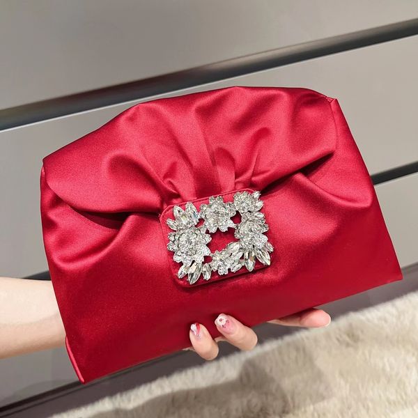 

designer women's evening bags personality clamshell encrusted fold underarm chain evening handbag dinner temperament socialite evening