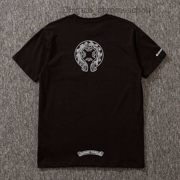 

men's t shirt fashion brand tees men women sanskrit letter sweatshirts short sleeve horseshoe couple t-shirt classic cross tee tshirts, White;black