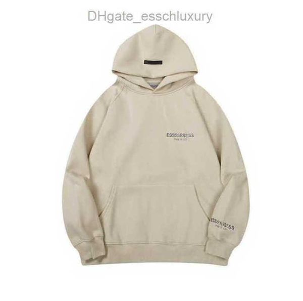 

jackets luxury essen men's sweatshirts essss hoodies men women chest letter pullover hooded hip hop loose sweatshirt sweater casual co, Black