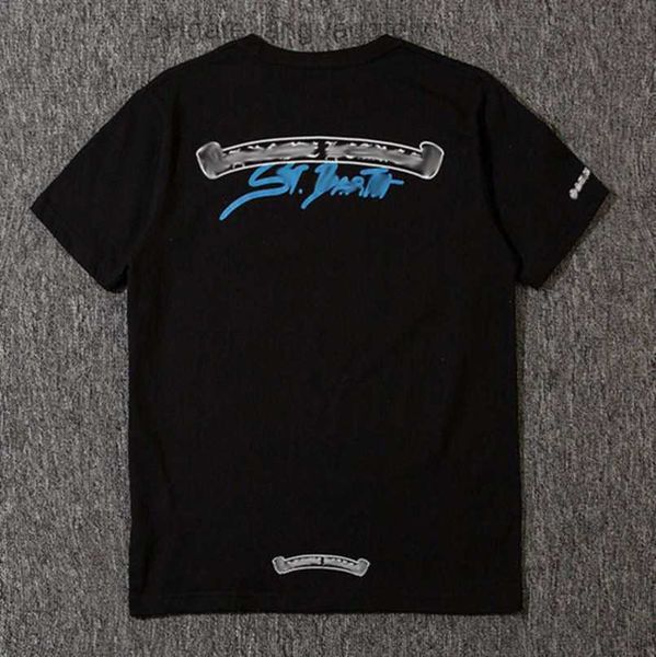 

luxury t shirt men's fashion brand tees men women sanskrit letter couple t-shirt sweatshirt horseshoe flower short sleeve polos cross, White;black