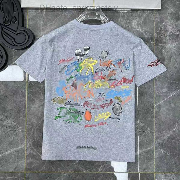 

fashion men's luxury t shirt brand couple tees t-shirts men women sweatshirts sanskrit letter short sleeve horseshoe tshirt polo cross, White;black