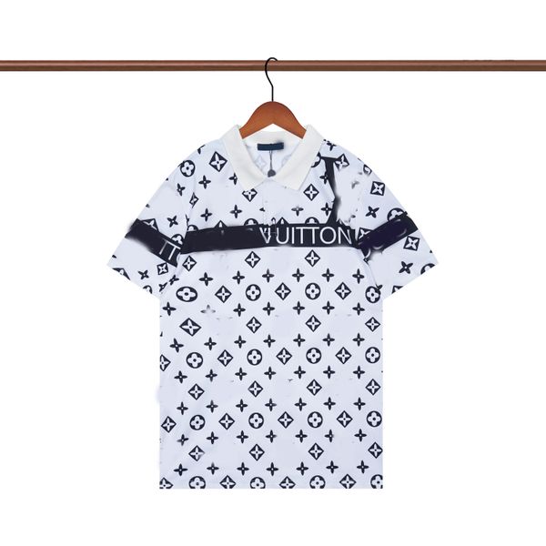 

2022 luxurys men's polos designers men dress t shirt fashion embroidery letter pattern print breathable casual women short sleeve m-xx, White;black