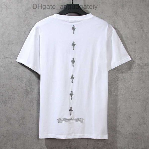 

fashion men's luxury t shirt brand tees men women sanskrit letter couple t-shirt sweatshirt horseshoe flower short sleeve polos cross, White;black