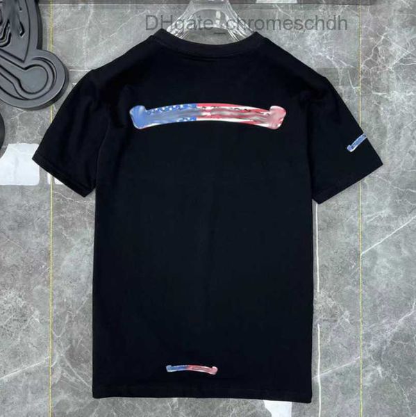 

luxury men's t shirt fashion brand tees men women sanskrit letter couple t-shirt sweatshirt horseshoe flower short sleeve polos cross, White;black