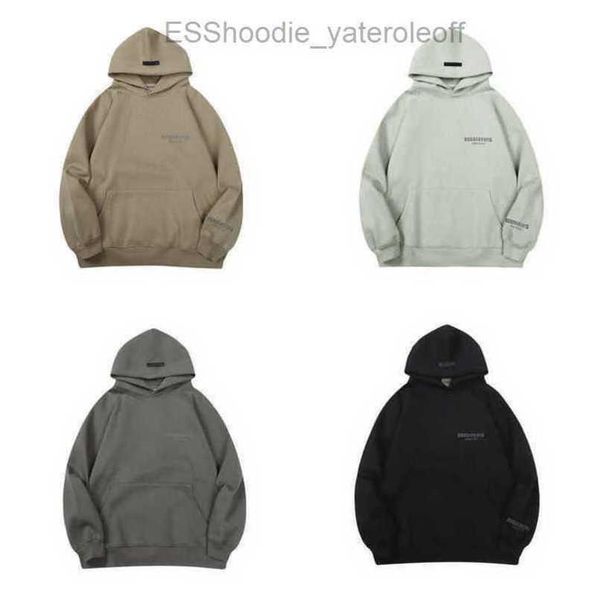 

men's luxury sweatshirts esss ential jackets hoodies men women chest letter pullover hooded hip hop loose sweatshirt sweater casual co, Black