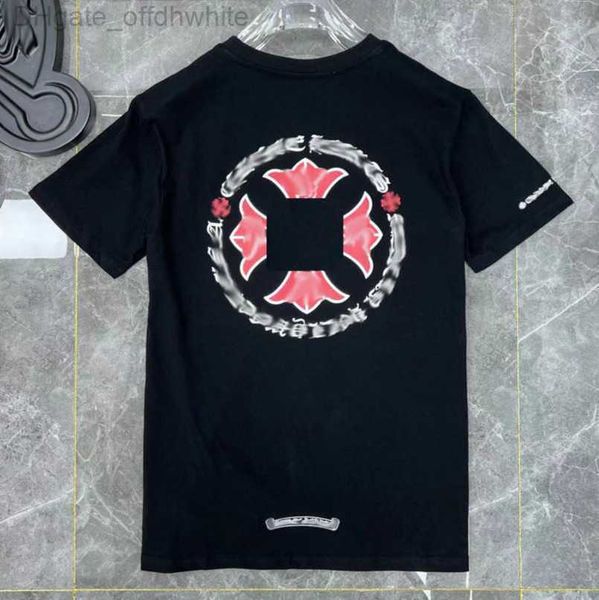 

luxury t shirt men's fashion brand short sleeve tees men women sanskri letter couple sweashir horseshoe flower polos cross tee tshirs, White;black