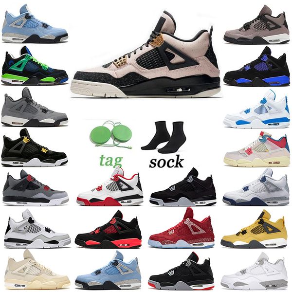 

4s basketball womens cats 4 shoes sneaker fire red thunder 4 military toro menshoes trainers sports sneakers jumpman blue green red gray blu