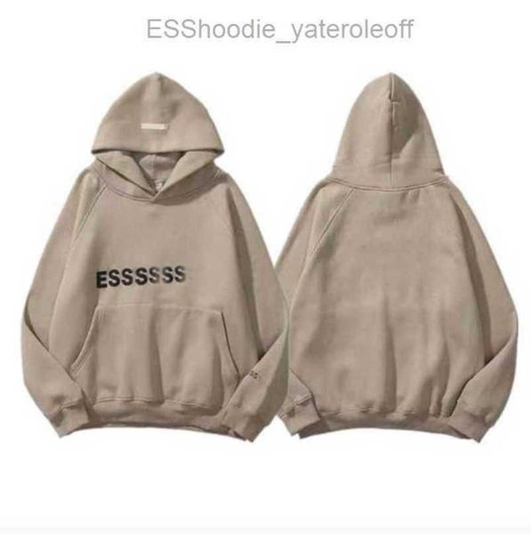 

men's luxury esss ential sweatshirts jackets hoodies men women chest letter pullover hoodie hooded loose sweater casual sweatshirt coa, Black