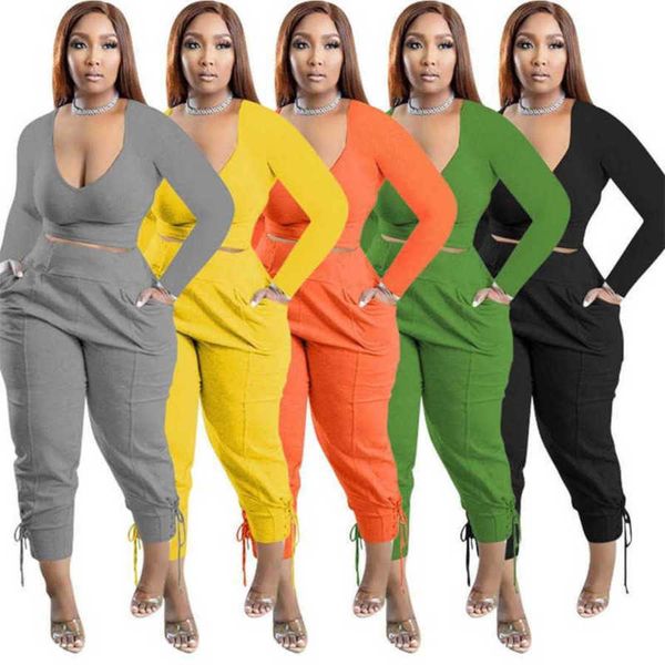 

women tracksuits two pieces set designer 2023 solid candy color suit corn-eye strap sports casual sportwear 5 colours, Gray