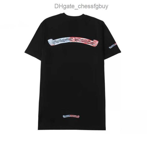 

luxury men's t shirt fashion brand tees men women sanskrit letter couple t-shirt sweatshirt horseshoe flower short sleeve polos cross, White;black