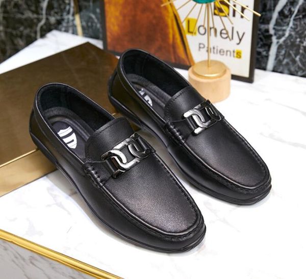 

pu leather casual loafer round toe concise 2023 new men shoes lace up outdoors fashion classic comfortable spring autumn simplicity, Black