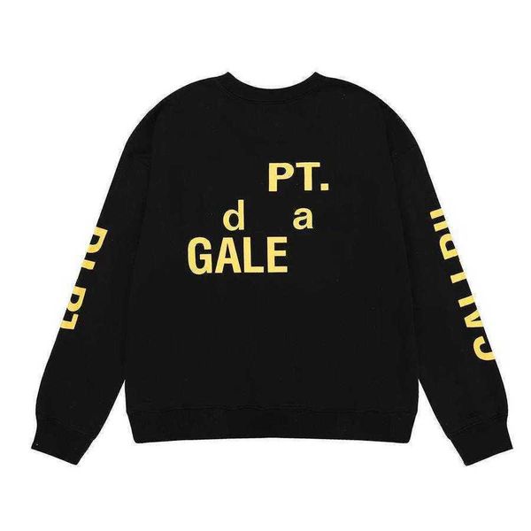 

fashion brand designer hoodies autumn galleryes depts letters printing loose casual men's and women's pullovers sweater, Black