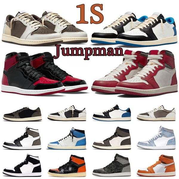 

jumpman 1 1s basketball shoes mens outdoor shoe black phantom reverse mocha lost found bred patent men women sport sneaker trainer