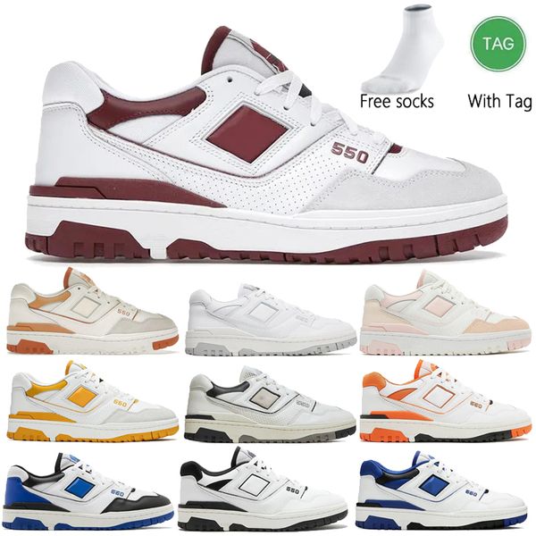 

new running shoes nb n550 white green 550s rich paul sea salt black burgundy varsity gold syracuse cream black designer trainer sport