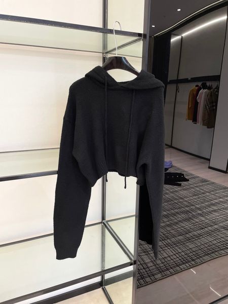 

new spring and autumn women's sweaters hooded short embroidery sweaters advanced sense simple casual fashion, White;black