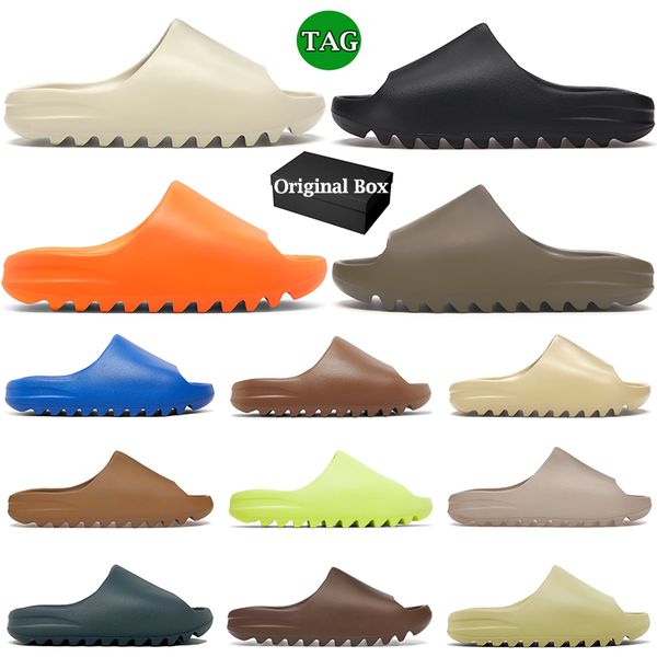 

men women sandals designer slides bone black mens fashion slippers outdoor shoes size 36-47