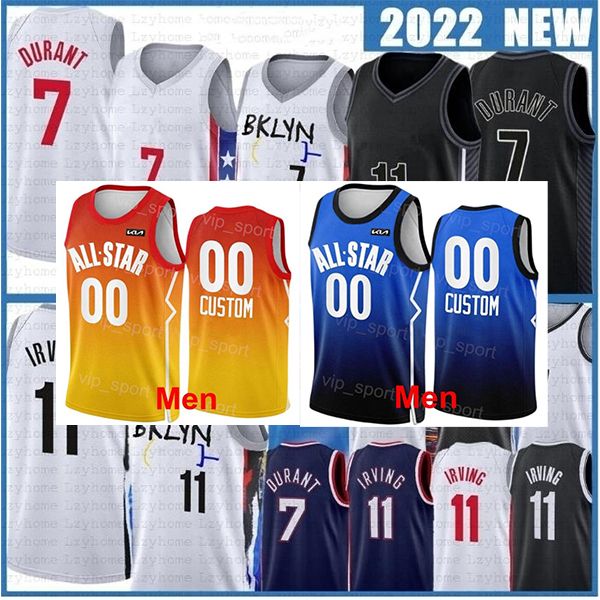 

men women youth brooklyn''nets''custom 7 kevin durant 11 kyrie irving 33 nic claxton 30 seth curry 1 t.j. warren basketb, Black;red
