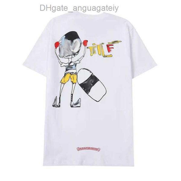 

fashion luxury t shirt men's brand tees men women sanskrit letter short sleeve horseshoe couple t-shirts designer polos tshirts cross, White;black