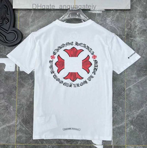 

men's classic luxury t shirt brand tees men women sanskrit letter sweatshirts short sleeve horseshoe designer couple t-shirts cross te, White;black