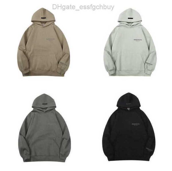 

jackets luxury sweatshirts men's essent esssss hoodies men women chest letter pullover hooded hip hop loose sweatshirt sweater casual, Black