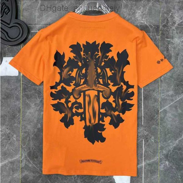 

men's luxury t shirt fashion brand tees men women sanskrit letter sweatshirts short sleeve horseshoe couple t-shirt classic cross tee, White;black