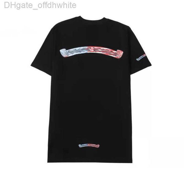 

luxury t shirt men's fashion brand short sleeve tees men women sanskri letter couple sweashir horseshoe flower polos cross tee tshirs, White;black