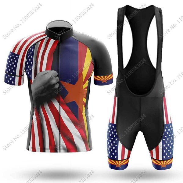

2022 american flag cycling clothing jersey set summer usa clothing road bike shirts suit bicycle bib shorts mtb ropa maillot, Black;red