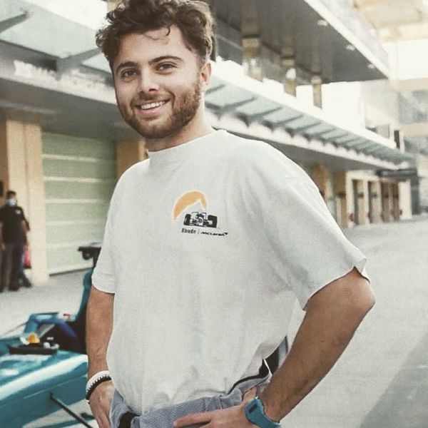 

2023 new men's t shirt north american high street brand rhude version co formula f1 classic sunset print loose short sleeve women', White;black