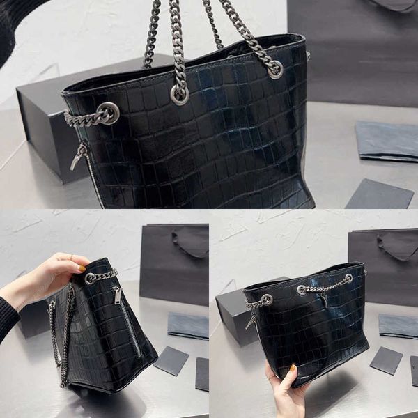 

new evening shoulder bags designers bucket bags y letter designer bag women luxurys handbag leather tote bag fashion black chain crossbody b