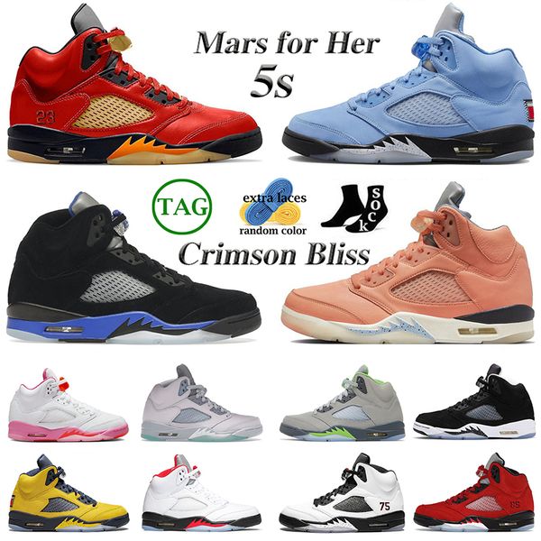 

jumpman 5s 5 mes basketball shoes mars for her unc crimson bliss aqua raging bull off noir racer blue concord fire red sail green bean oreo