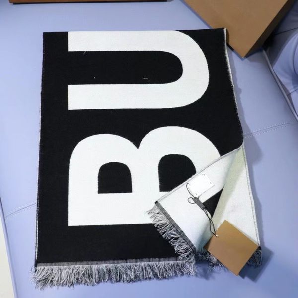 

designer scarf fashion winter scarves soft cashmere big letter reversible design for man women shawl, Blue;gray