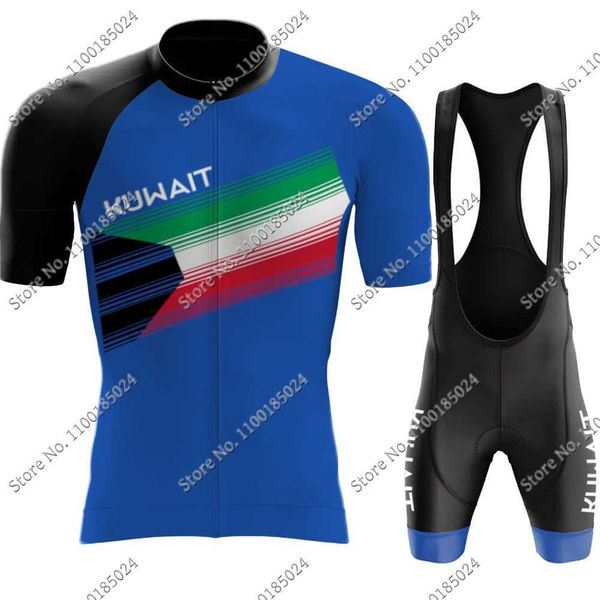 

2022 kuwait cycling jersey set cycling clothing men's summer road bike shirt suit bicycle bib shorts mtb wear maillot culotte, Black;red