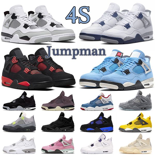 

4 4s jumpman basketball shoes mens outdoor shoe military black midnight navy black cat red thunder white oreo men women sport sneaker traine
