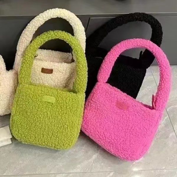 

winter plush bag purse designer shoulder bags women soft handbag fashion