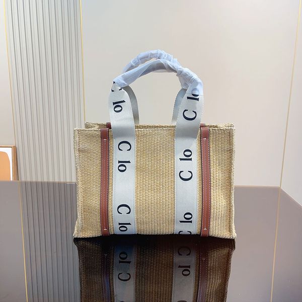 

summer straw bag large capacity shopping tote bags casual women shoulder handbags vacation beach woven hollow out travel vegetable basket bu