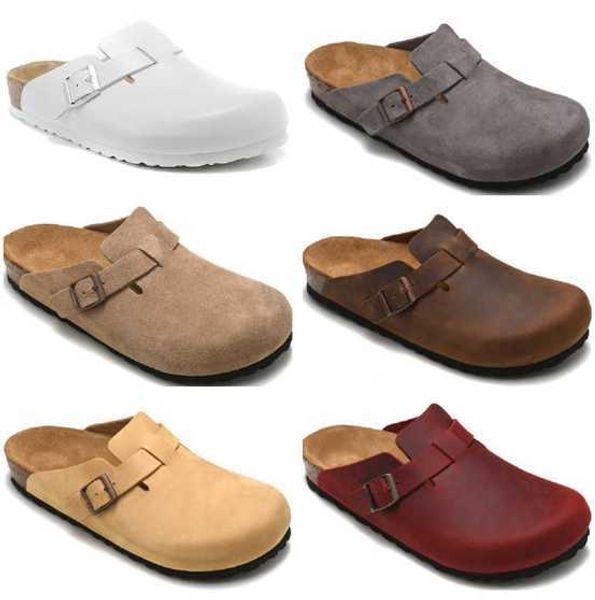 

slippers new arrival designer boston summer cork flat slippers fashion designs leather favourite beach sandals casual shoes clogs for womenw, Black