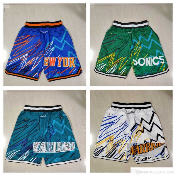 

basketball shorts flash edition all team just don mitchell and ness with 4 pocket zipper sweatpants mesh stitched retro short sport pants me, Black