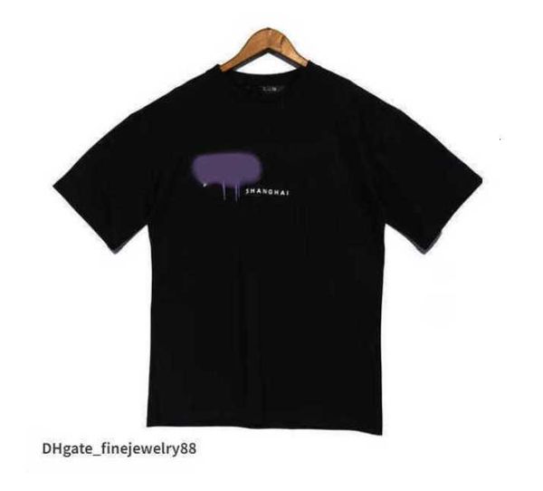 

22s men's t shirts t shirt palms palmangel city designer limited inkjet graffiti letter printing men's women's sailboat short, White;black
