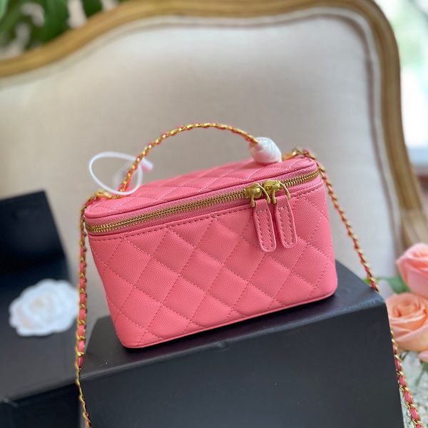 

cavir ccity leather classic womens box trunk vanity bags real leather calfskin card holder letter handle totes ghw crossbody shoulder design