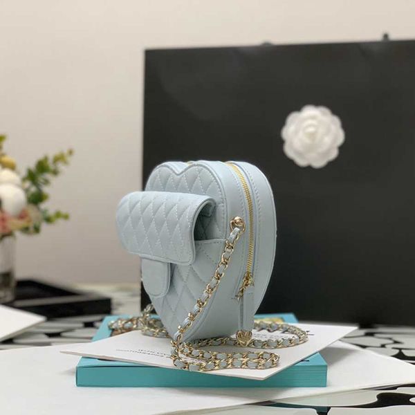 

cc bag 10a mirror quality sheepskin as3191 heart clutch with chain bag designer women cross body bags 18cm luxuries designers shoulder bags
