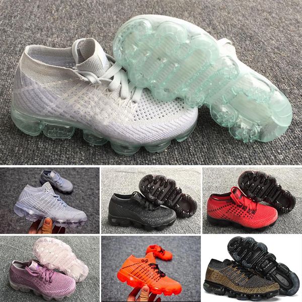 

kids shoes 2018 running shoes children athletic shoes baby boy girl training sports sneakers all black white grey orange purple wi2515