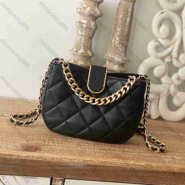 

10a tier quality luxuries designers 19cm mini hobo bag women real leather lambskin quilted flap box handbag purse black shoulder bag