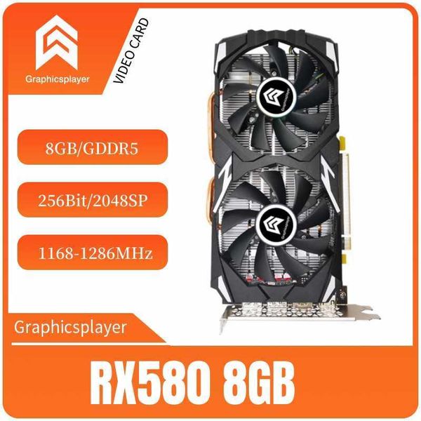RX 580 Series Cards Computer Video Card RX580 8GB 256Bit 2048SP GDDR5 Graphics Cards placa de video For AMD RX DisplayPort
