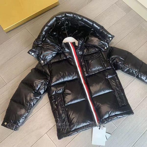 

2-14y boy girls bright hooded white duck down coat winter children wadded jackets baby boys girls casual outwear jacket kids designer clothi, Blue;gray