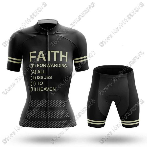 

2021 faith - women - cycling jersey set cycling clothing road bike suit mtb maillot bib shorts, Black;red