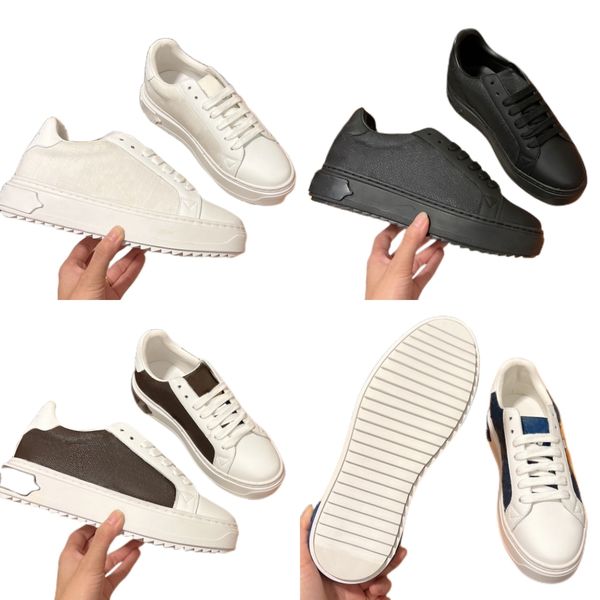 

woman high low shoes women flat-bottom travel leather white shoe stitching brown lace up couple canvas sneakers leathers lining rubber sole, Black