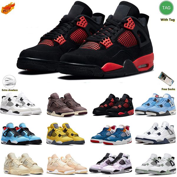 

jumpman 4s red thunder mens basketball shoes black cat military black sail shimmer lightning fire red red cement pn dust midnight outdoor sp