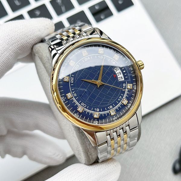 

mens watch automatic mechanical 8215 movement watches 40mm luminous fashion business wristwatches super waterproof montre de luxe, Slivery;golden